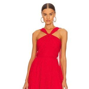 AMUR Peri Pleated Gown, Wild Strawberry, Size 2, NWT